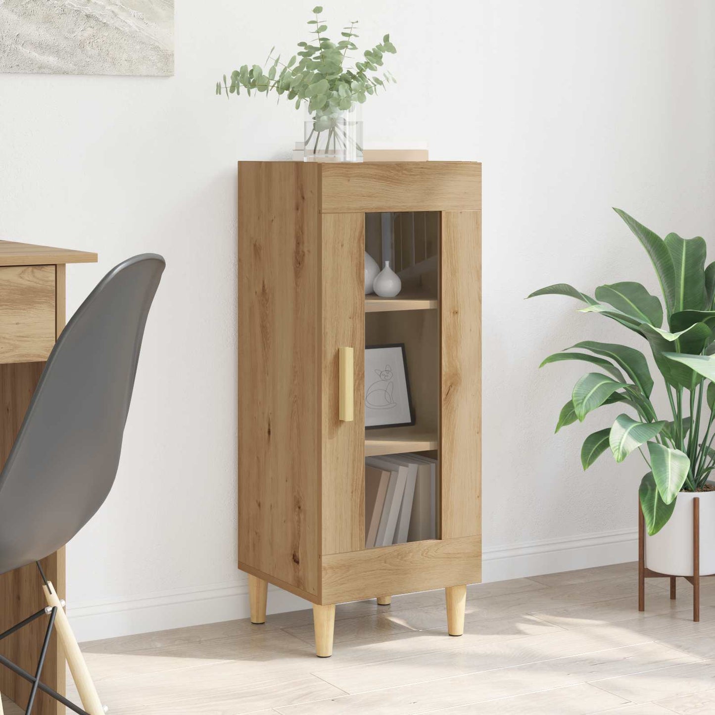 vidaXL Πλαϊνό γραφείο Artisan Oak 34.5 x 32.5 x 90 εκ.