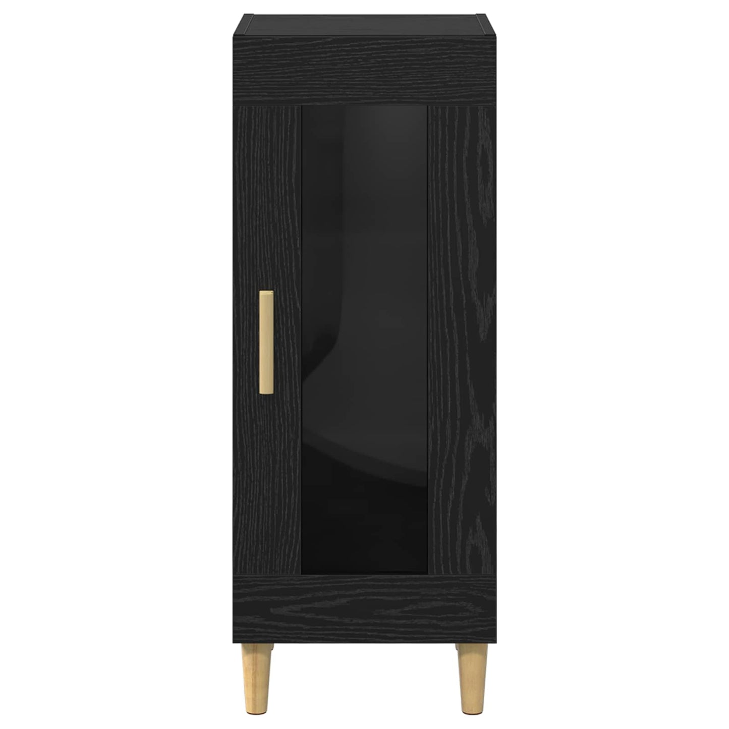 vidaXL Πλαϊνό γραφείο Μαύρη Οξυά 34.5 x 32.5 x 90 εκ.