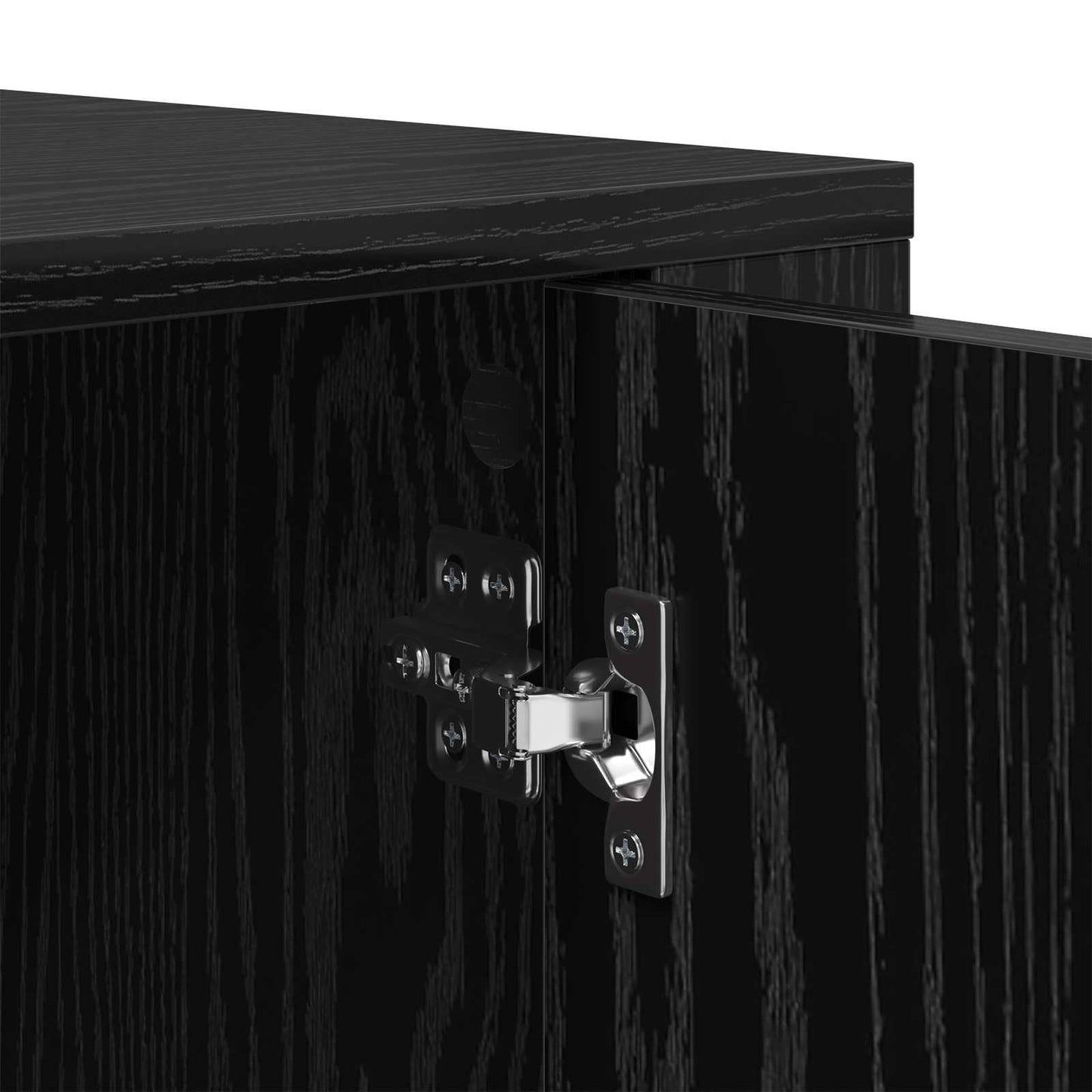 vidaXL Πλαϊνό γραφείο Μαύρη Οξυά 40 x 33 x 70 εκ. Επεξεργασμένο ξύλο