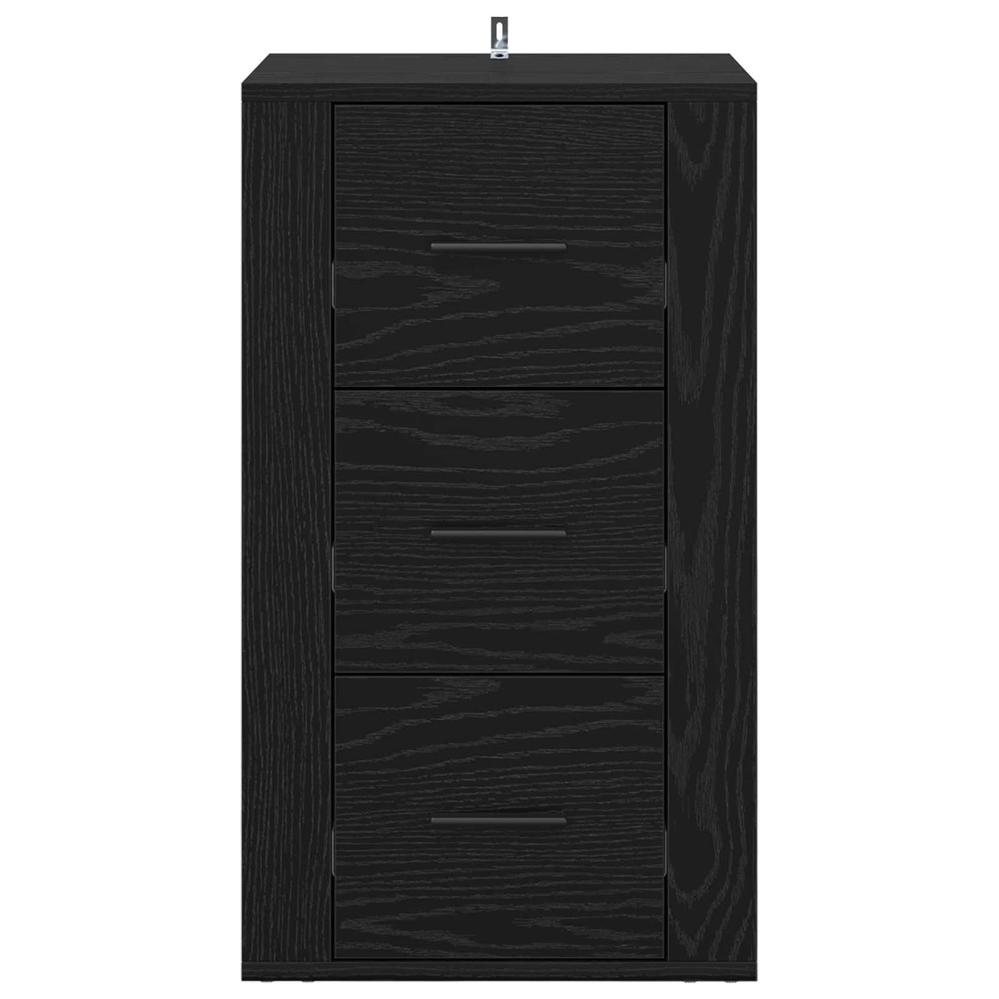 vidaXL Πλαϊνό γραφείο Μαύρη Οξυά 40 x 33 x 70 εκ. Επεξεργασμένο ξύλο