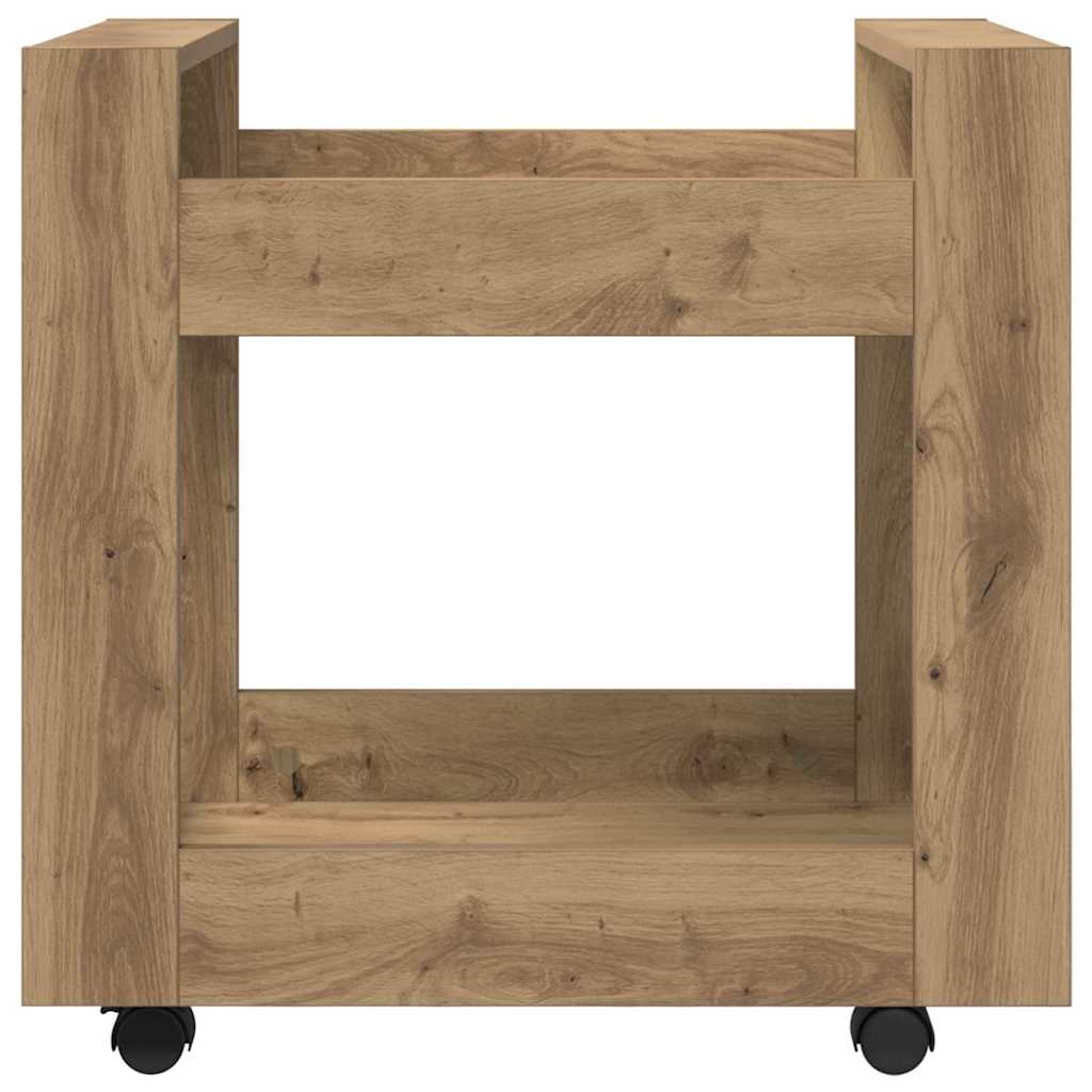 vidaXL Τροχήλατο Γραφείο Artisan Oak 60 x 45 x 60 εκ