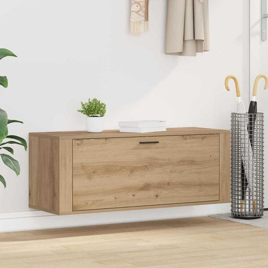 vidaXL Ντουλάπα Παπουτσιών με ράφι artisan δρυς 100 x 35 x 38 εκ.