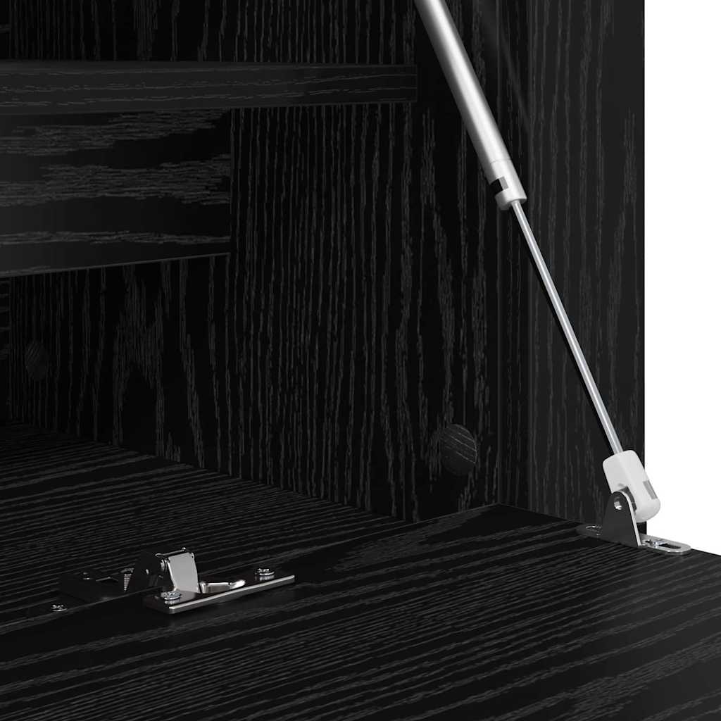 vidaXL Ντουλάπα Παπουτσιών με ράφι Μαύρη δρυς 100 x 35 x 38 εκ.