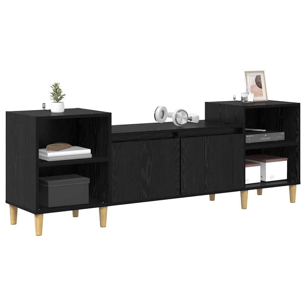 vidaXL Ντουλάπι TV Μαύρη Οξυά 160 x 35 x 55 εκ. Επεξεργασμένο ξύλο