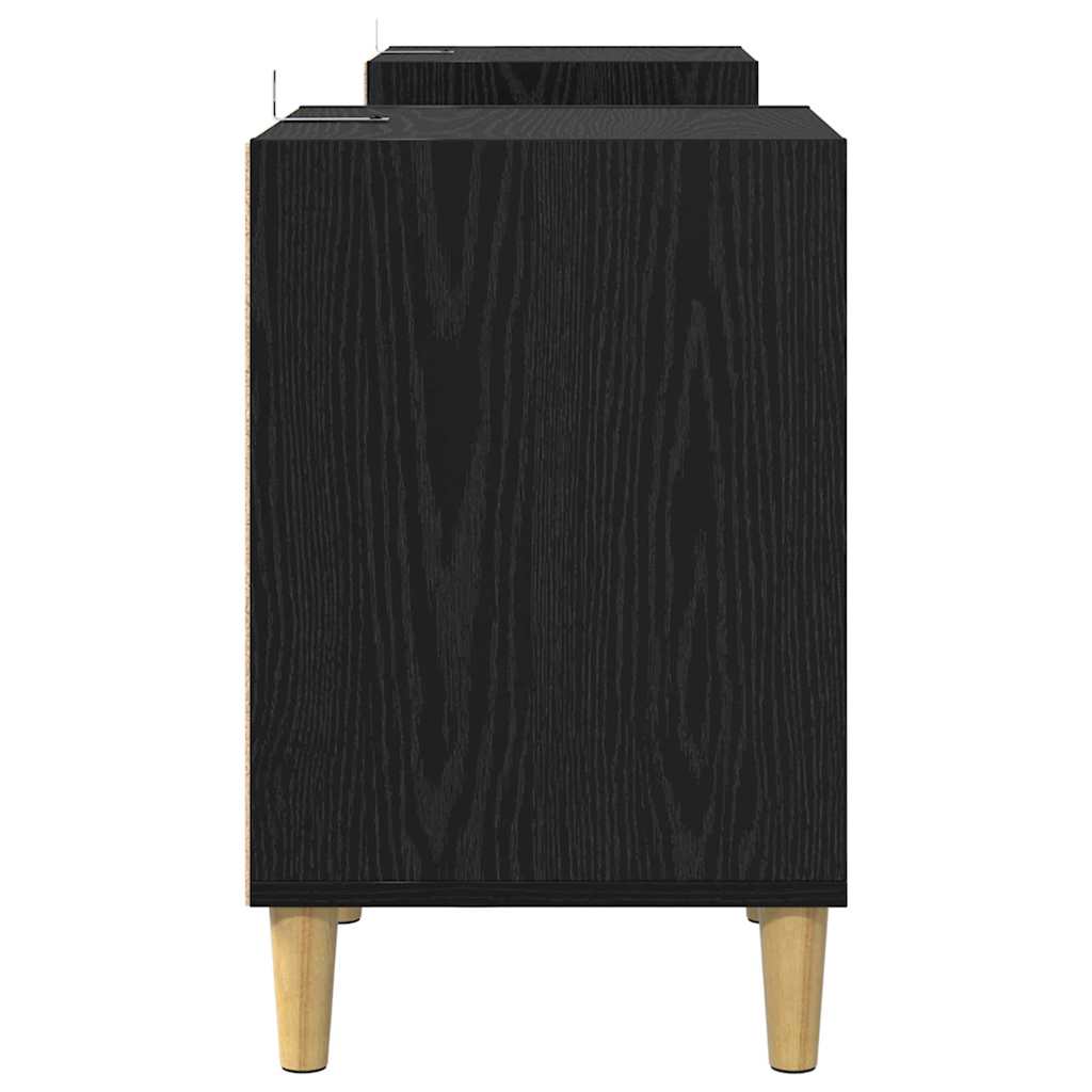 vidaXL Ντουλάπι TV Μαύρη Οξυά 160 x 35 x 55 εκ. Επεξεργασμένο ξύλο