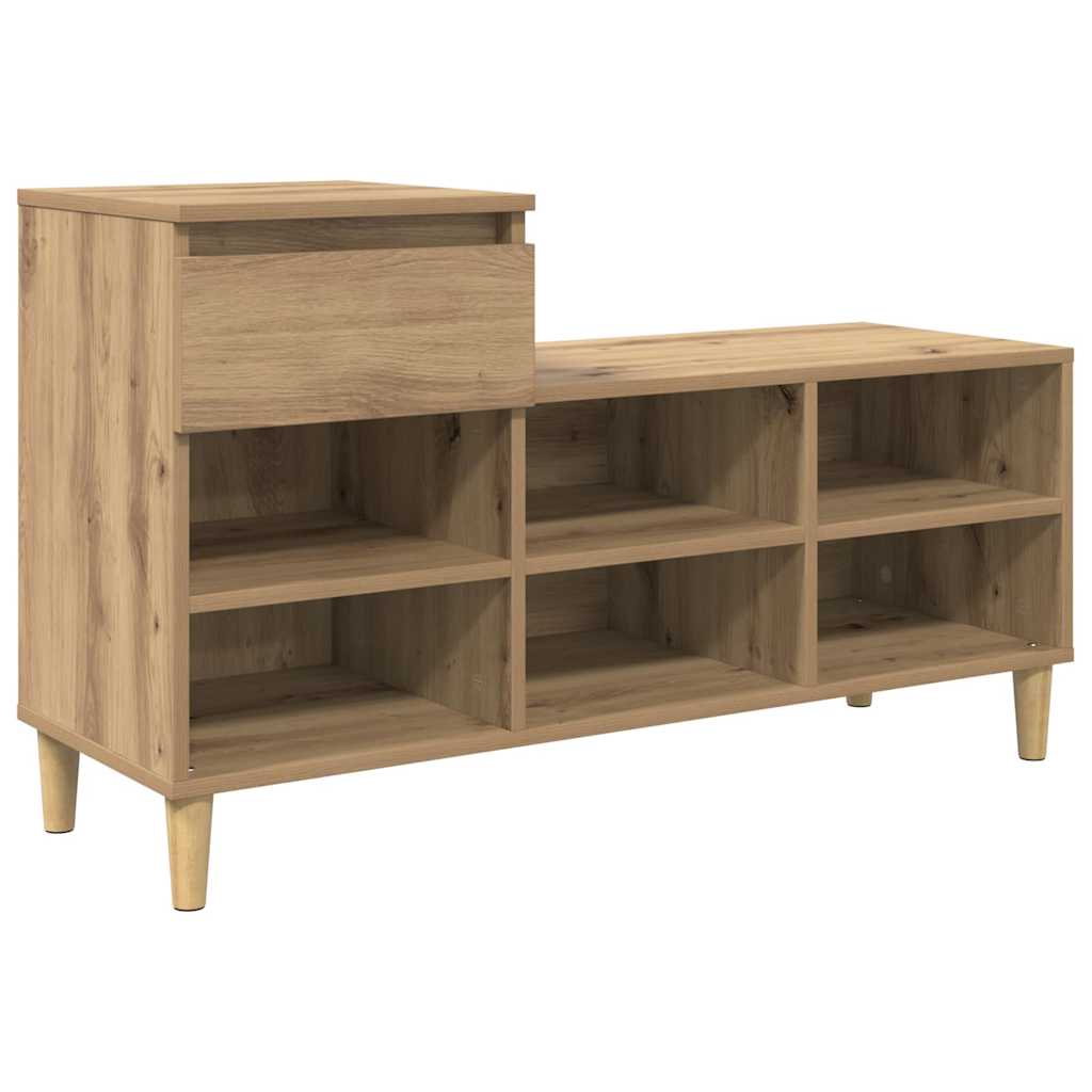 vidaXL Ντουλάπα Παπουτσιών με συρτάρι Artisan Oak 102 x 36 x 60 εκ.