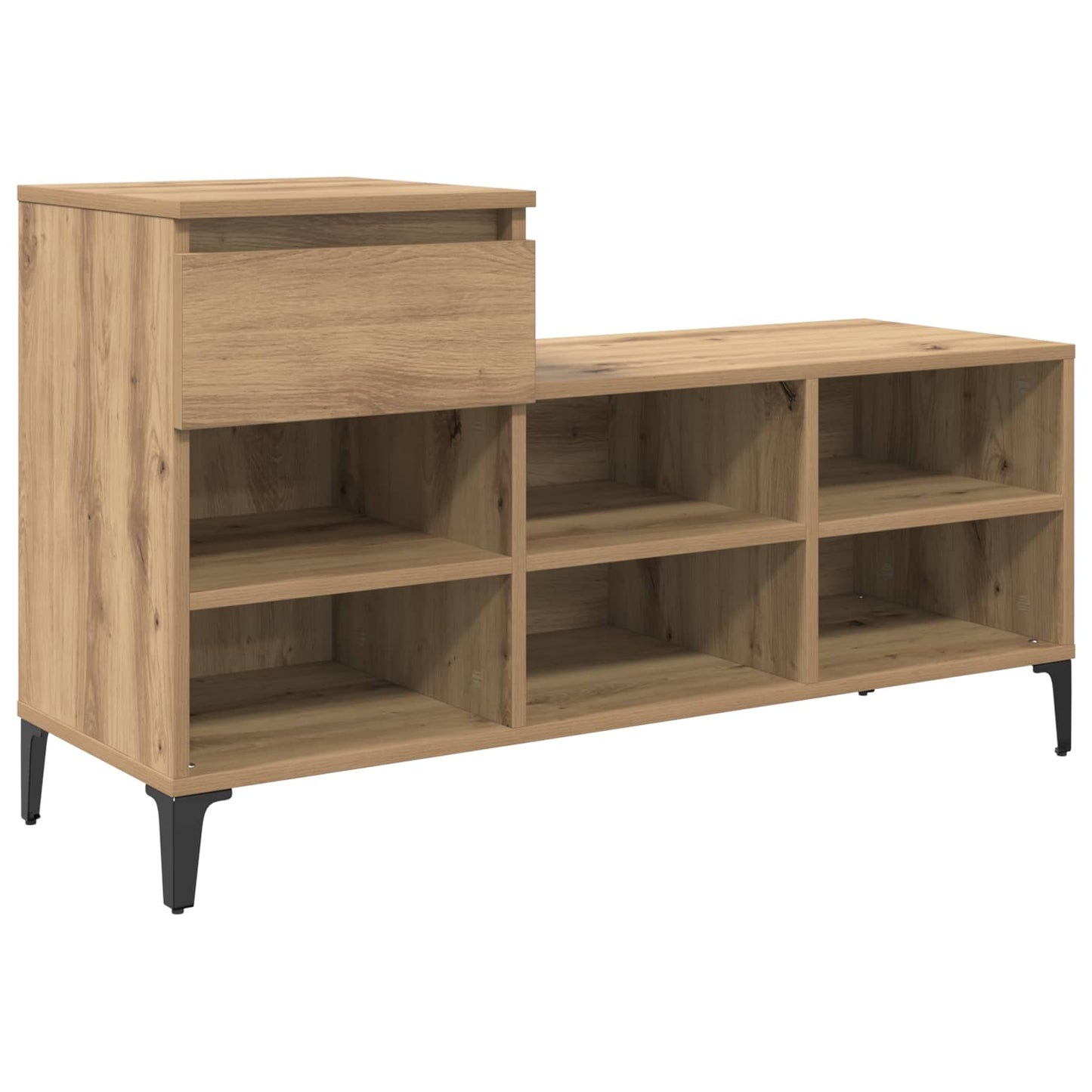vidaXL Ντουλάπα Παπουτσιών με συρτάρι artisan δρυς 102 x 36 x 60 εκ.