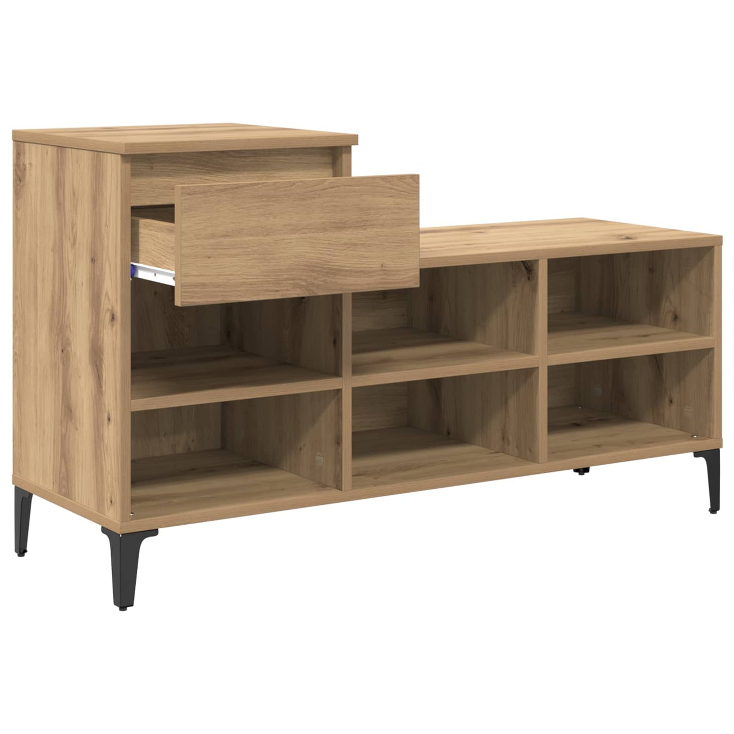vidaXL Ντουλάπα Παπουτσιών με συρτάρι artisan δρυς 102 x 36 x 60 εκ.