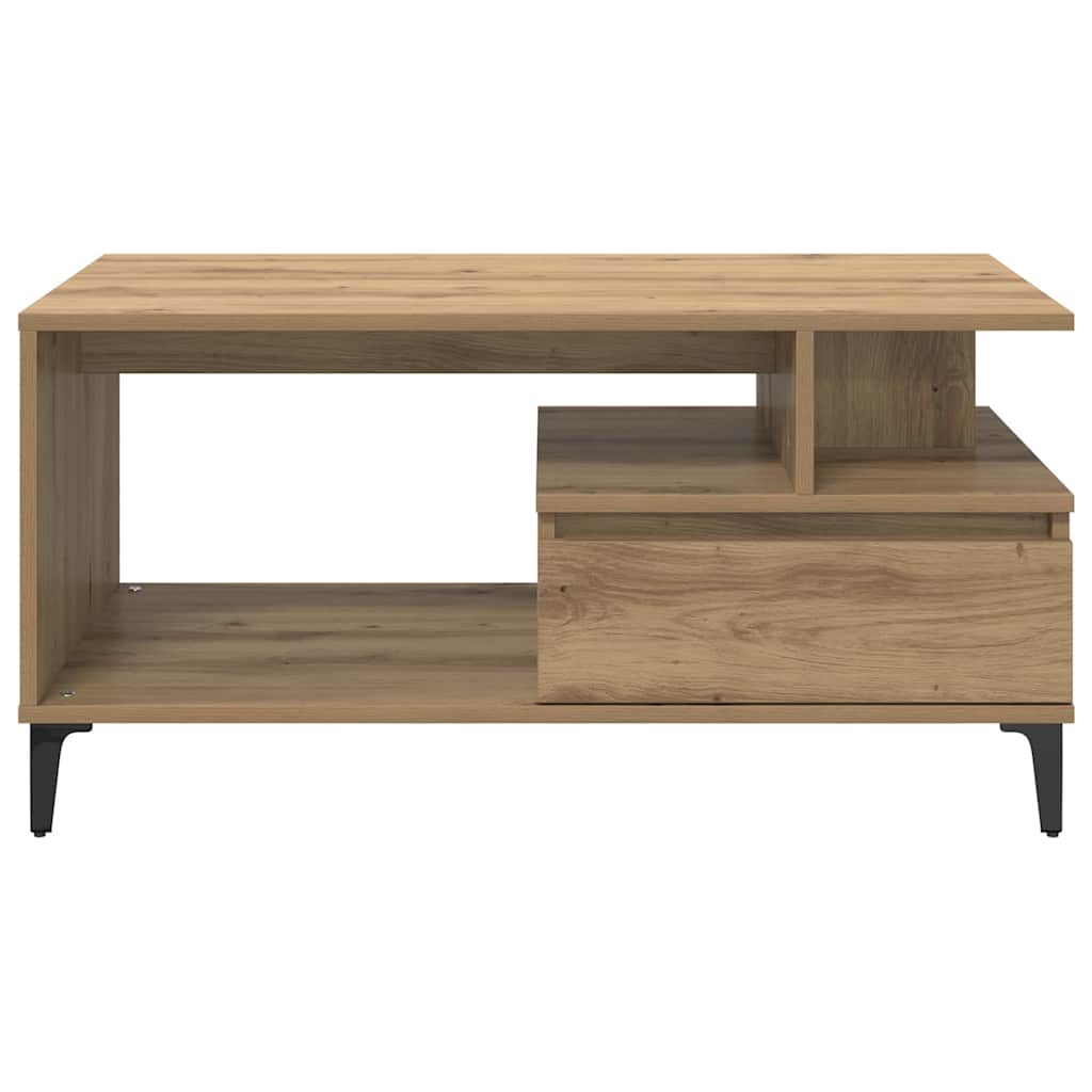 vidaXL Τραπεζάκι σαλονιού με συρτάρι Artisan Oak 90 x 49 x 45 εκ