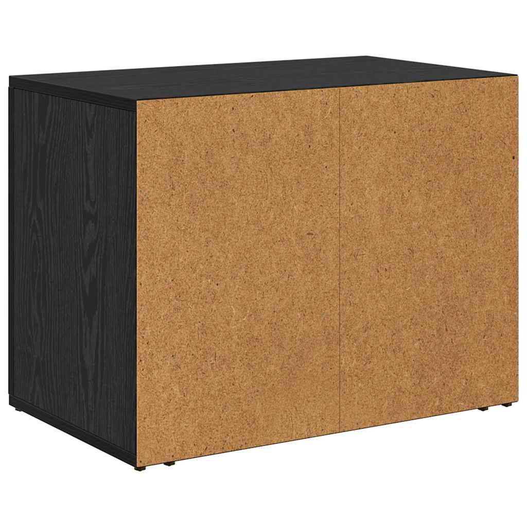 vidaXL Κομοδίνο Μαύρη Οξυά 35 x 60 x 50 εκ. Επεξεργασμένο ξύλο