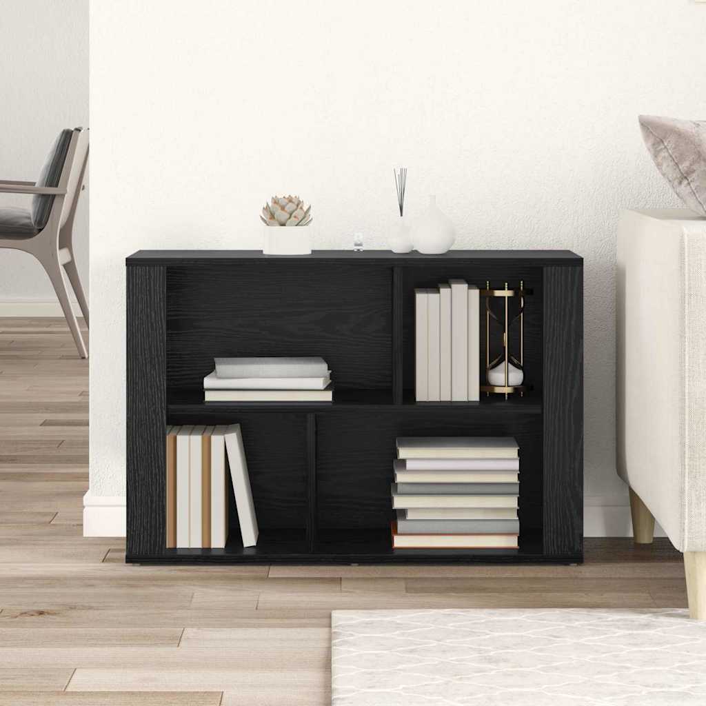 vidaXL Πλαϊνό γραφείο Μαύρη Οξυά 80 x 30 x 53 εκ. Επεξεργασμένο ξύλο