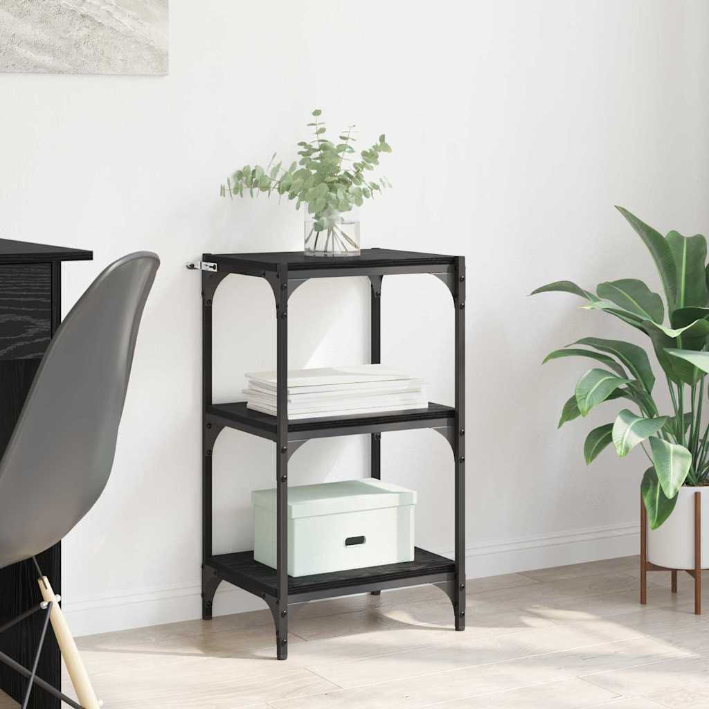 vidaXL Βιβλιοθήκη Μαύρη δρυς 40 x 33 x 70,5 εκ.