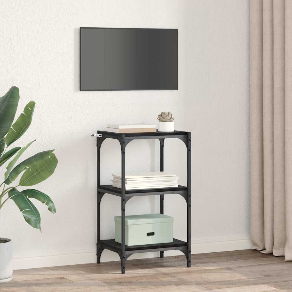 vidaXL Βιβλιοθήκη Μαύρη δρυς 40 x 33 x 70,5 εκ.