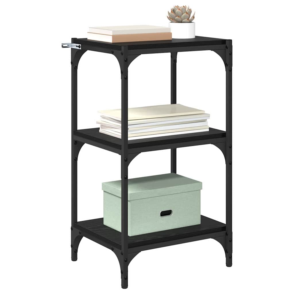 vidaXL Βιβλιοθήκη Μαύρη δρυς 40 x 33 x 70,5 εκ.