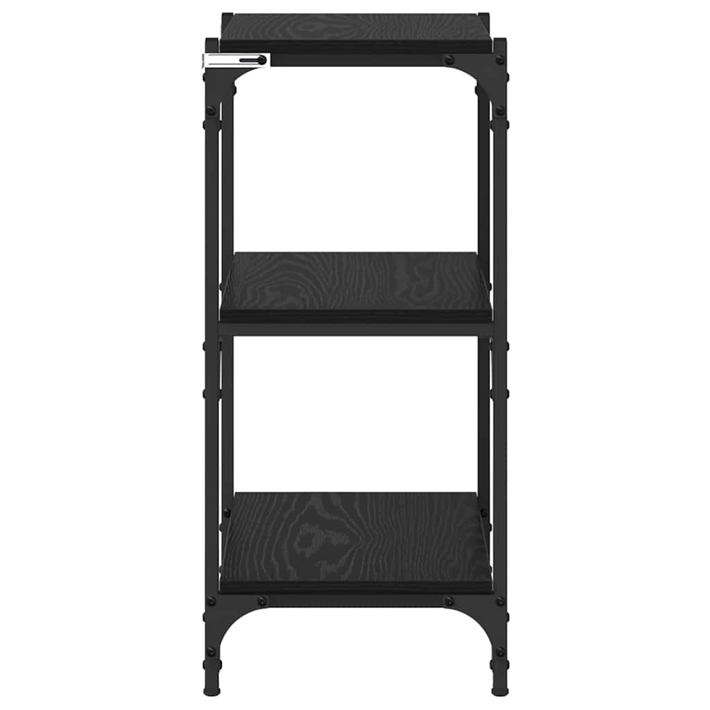 vidaXL Βιβλιοθήκη Μαύρη δρυς 40 x 33 x 70,5 εκ.