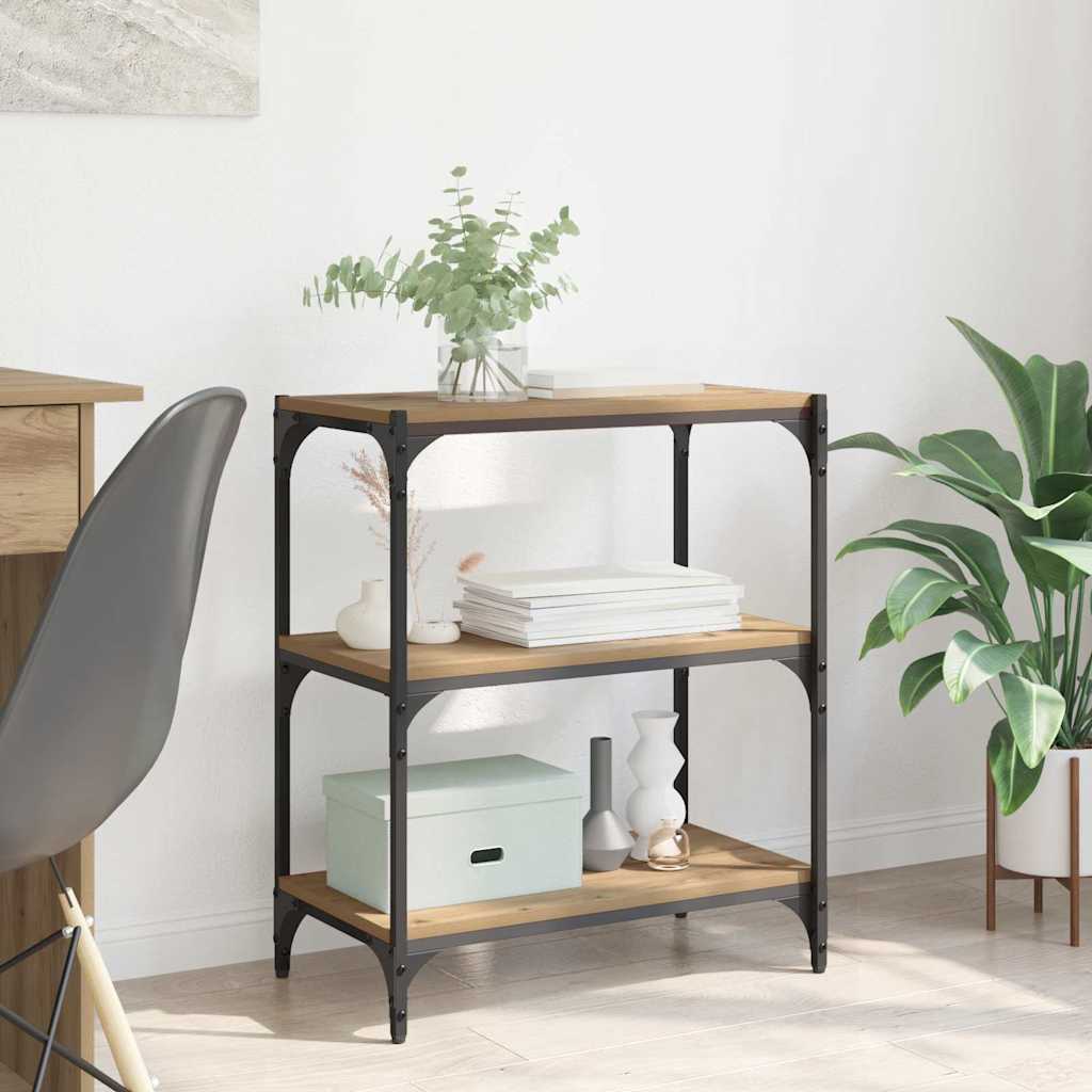 vidaXL Βιβλιοθήκη artisan δρυς 60 x 33 x 70,5 εκ.