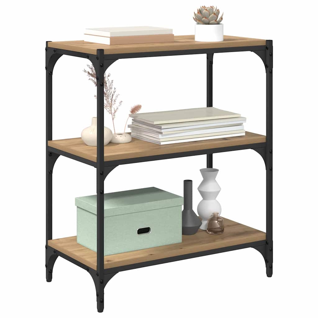 vidaXL Βιβλιοθήκη artisan δρυς 60 x 33 x 70,5 εκ.