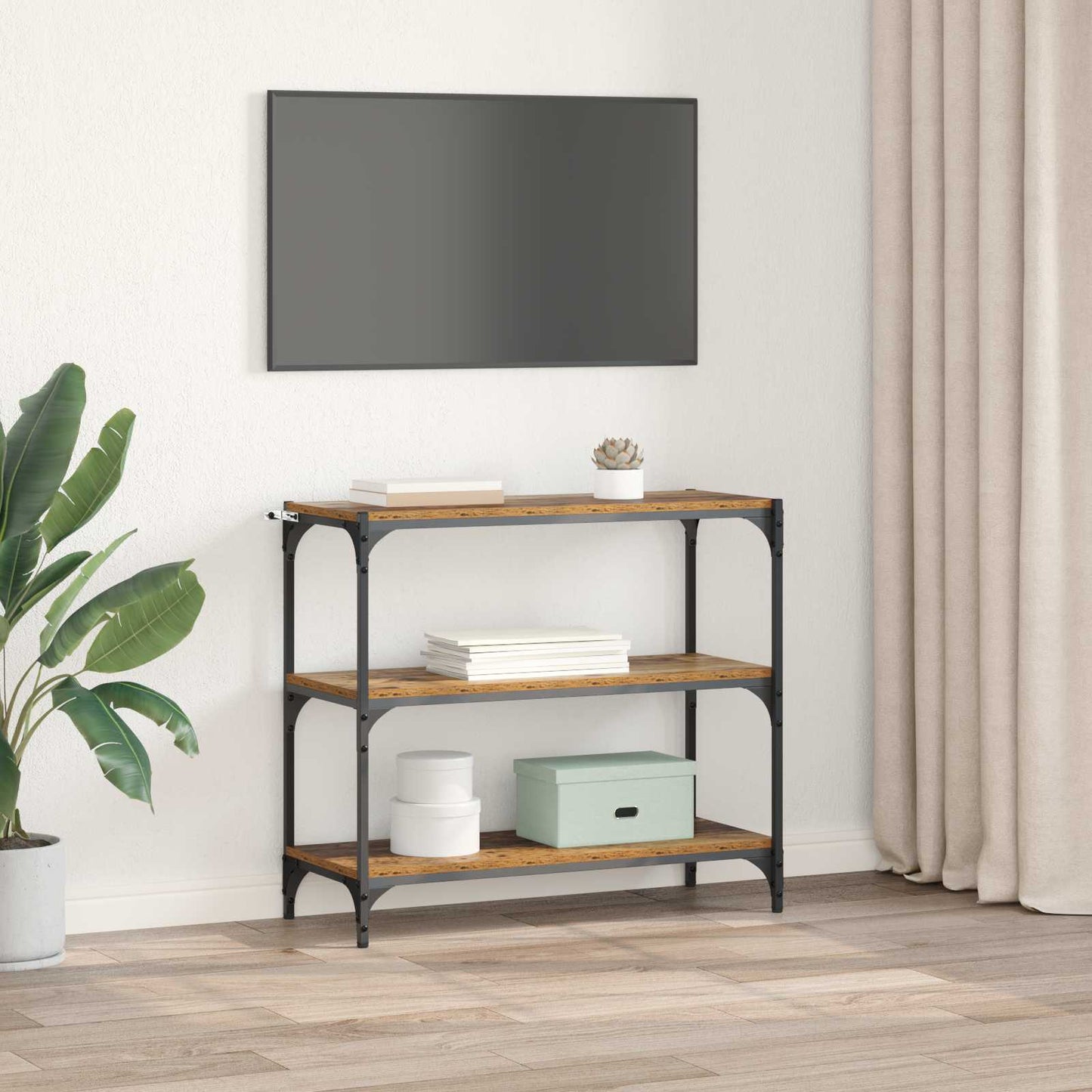 vidaXL Βιβλιοθήκη Παλιό Ξύλο 80 x 33 x 70,5 εκ.