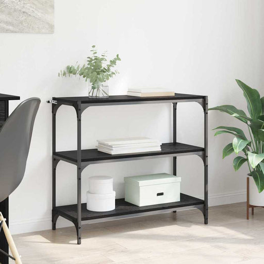 vidaXL Βιβλιοθήκη Μαύρη Οξυά 80 x 33 x 70,5 εκ.