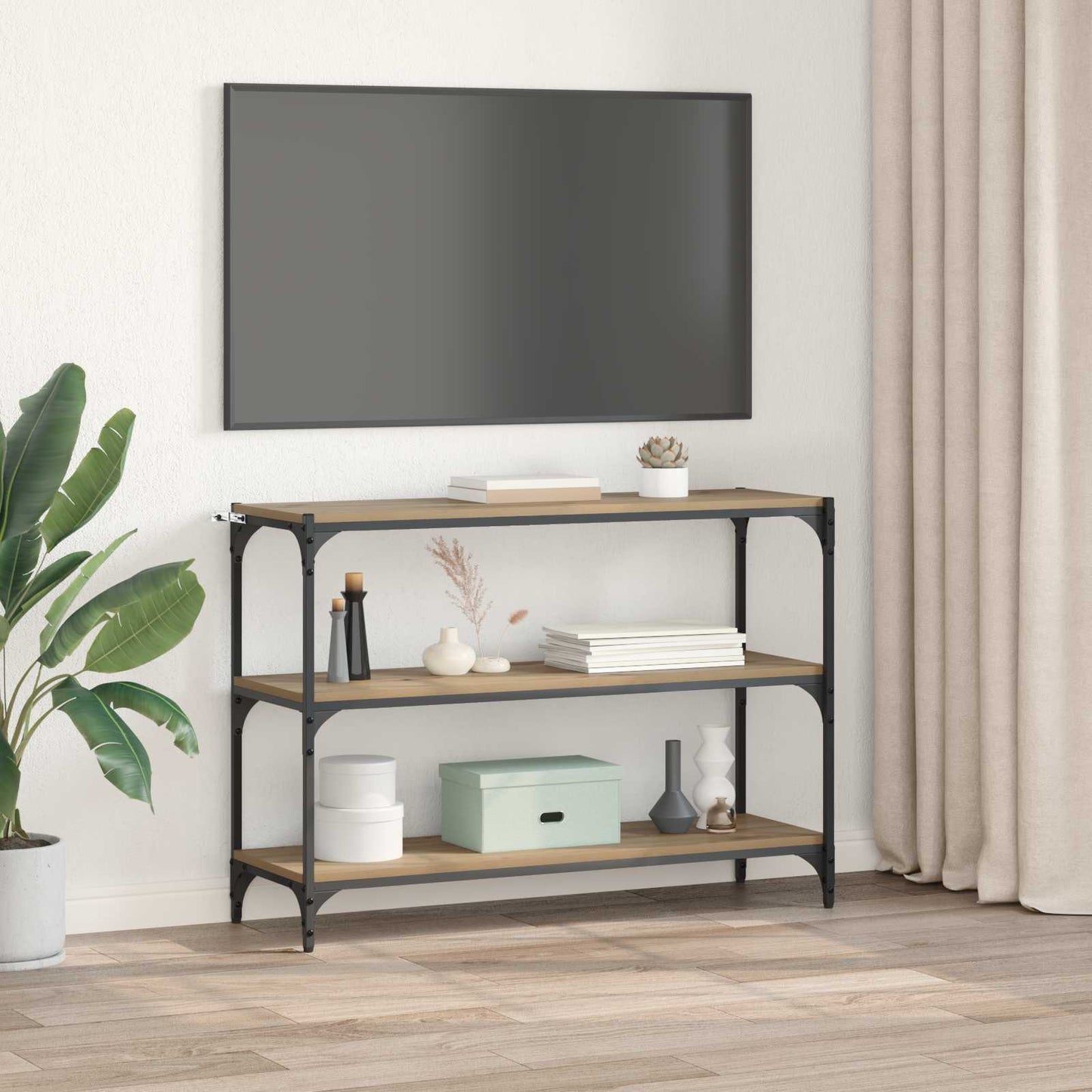 vidaXL Βιβλιοθήκη artisan δρυς 100 x 33 x 70,5 εκ.