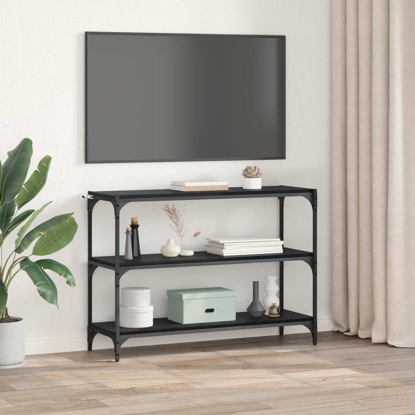 vidaXL Βιβλιοθήκη Μαύρη δρυς 100 x 33 x 70,5 εκ.