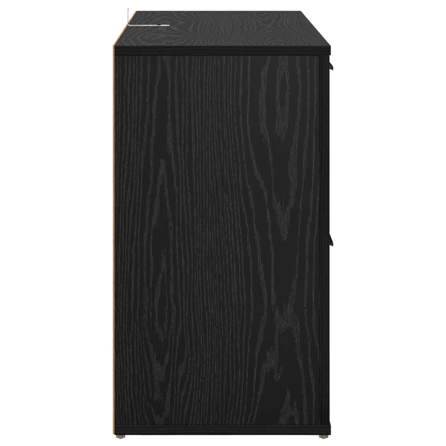 vidaXL Πλαϊνό γραφείο με συρτάρι Μαύρη Οξυά 100 x 33 x 59.5 εκ.