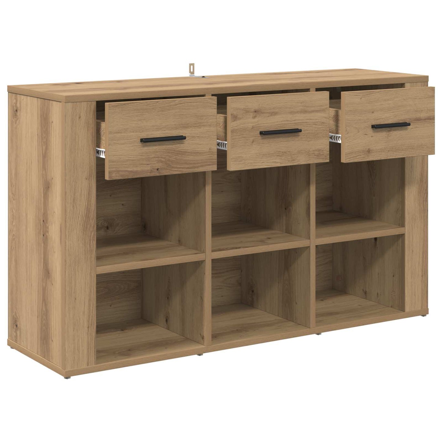 vidaXL Πλαϊνό γραφείο με συρτάρι Artisan Oak 100 x 30 x 59,5 εκ