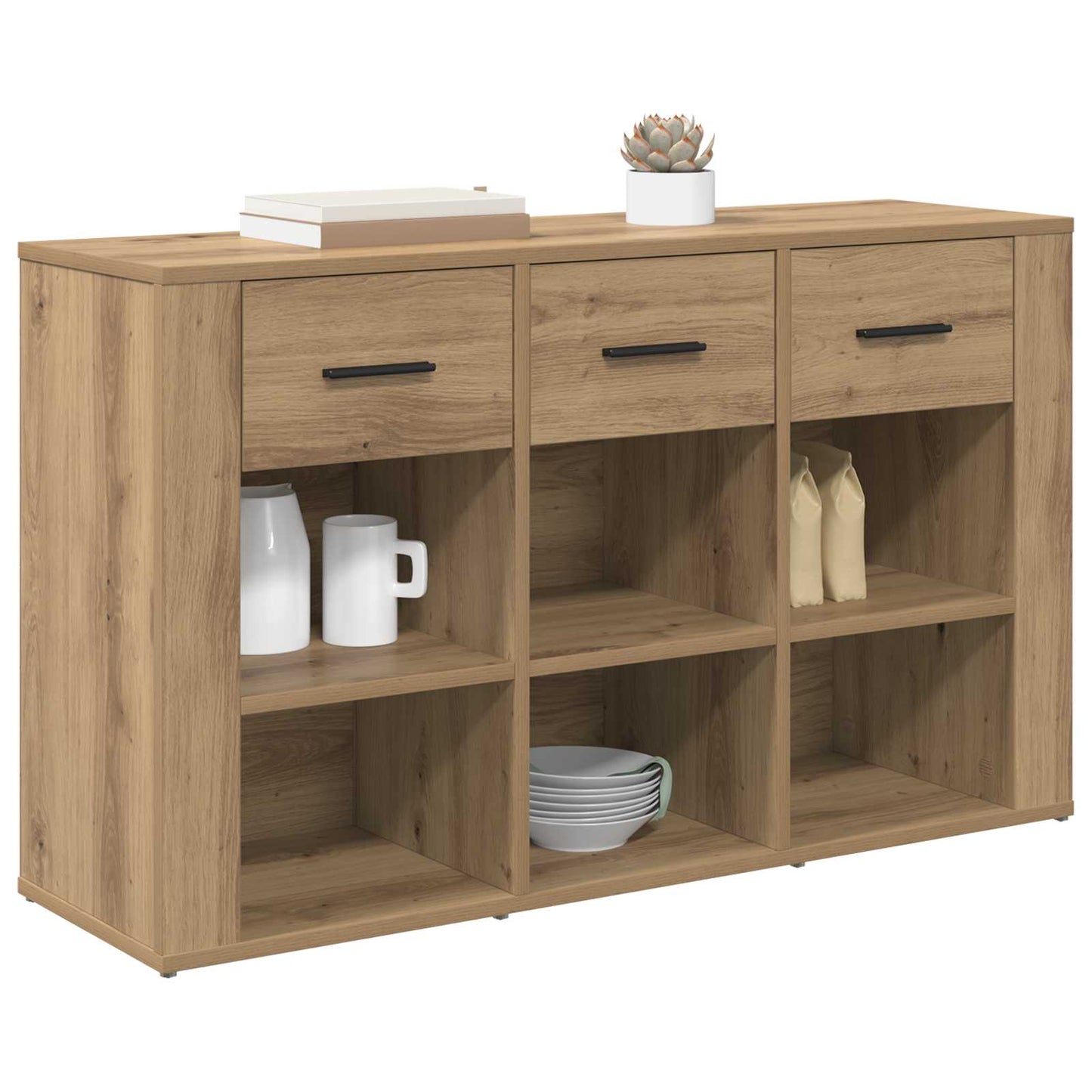 vidaXL Πλαϊνό γραφείο με συρτάρι Artisan Oak 100 x 30 x 59,5 εκ