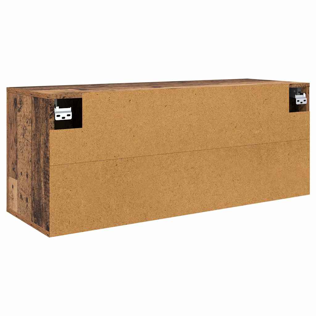 vidaXL Κρεμαστό Ντουλάπι Τηλεόρασης Παλιό Ξύλο 100 x 34,5 x 40 εκ