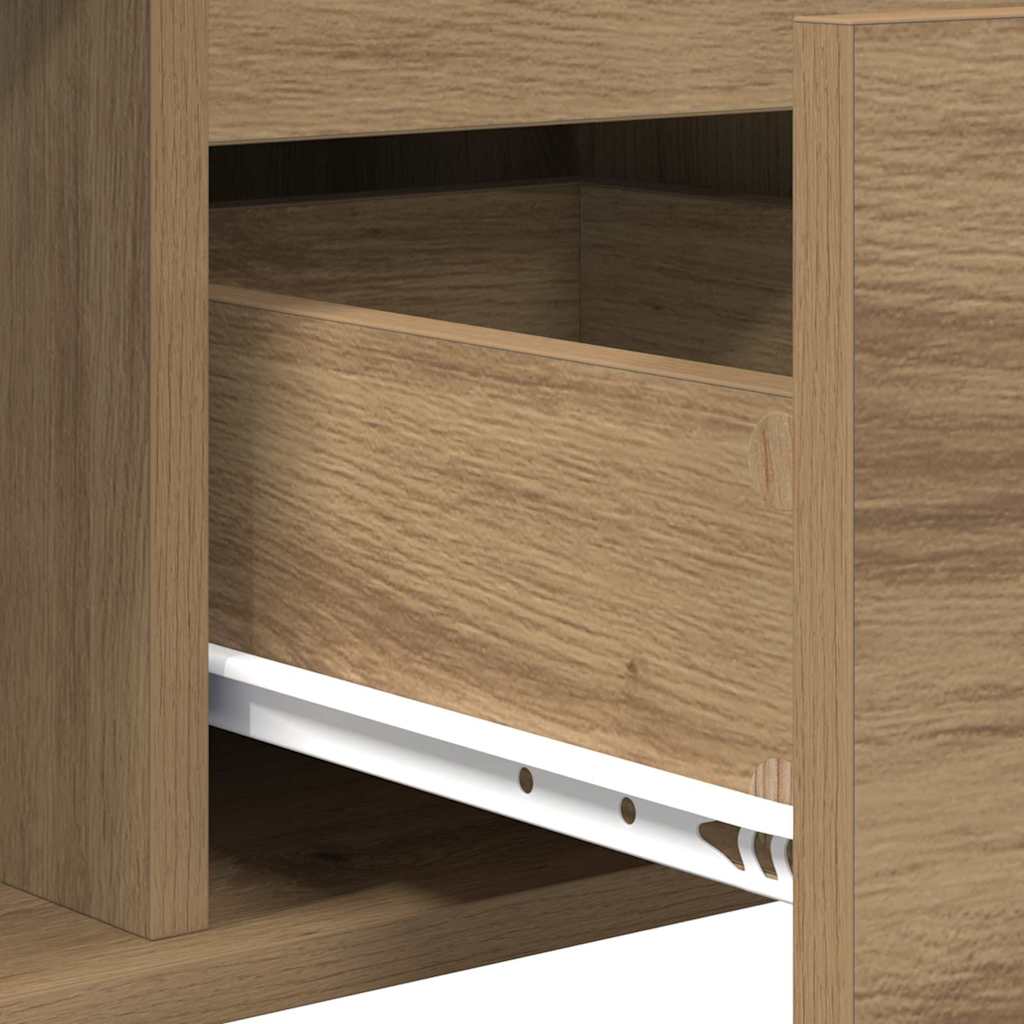 vidaXL Τραπεζάκι σαλονιού με συρτάρι Artisan Oak 90 x 50 x 26.5 εκ.