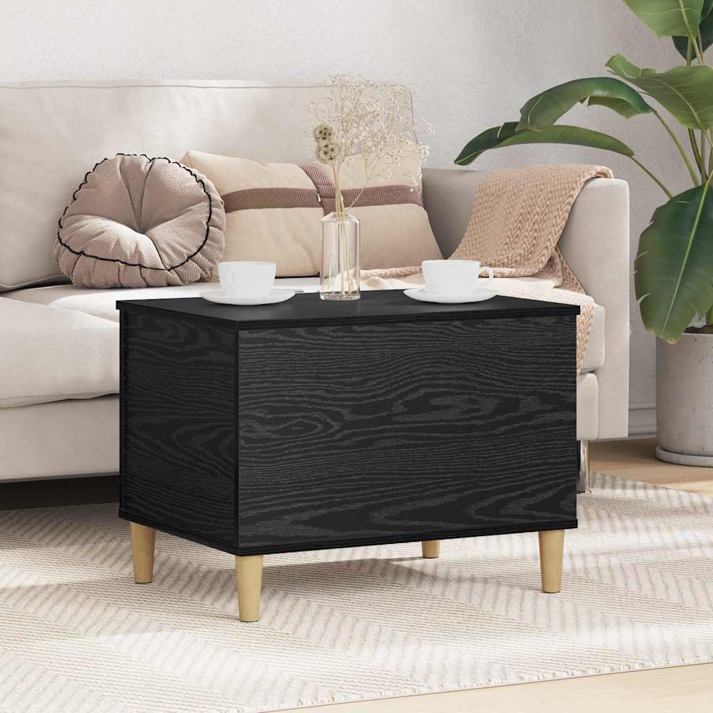 vidaXL Κομοδίνο Μαύρη Οξυά 60 x 44,5 x 45 εκ Επεξεργασμένο ξύλο