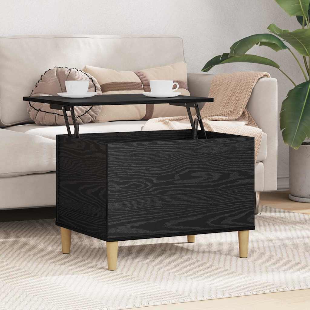 vidaXL Κομοδίνο Μαύρη Οξυά 60 x 44,5 x 45 εκ Επεξεργασμένο ξύλο