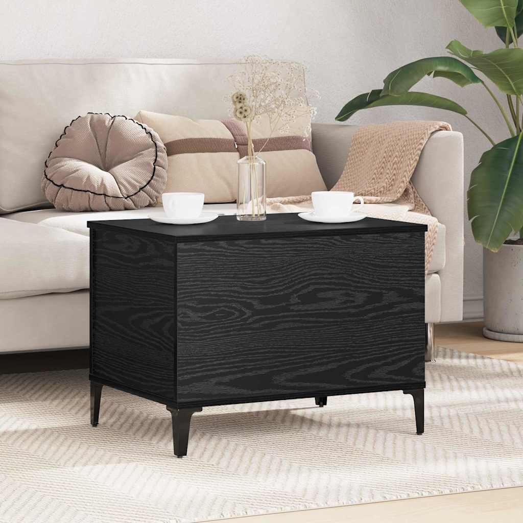 vidaXL Τραπεζάκι σαλονιού Μαύρη Οξυά 60 x 44,5 x 45 εκ