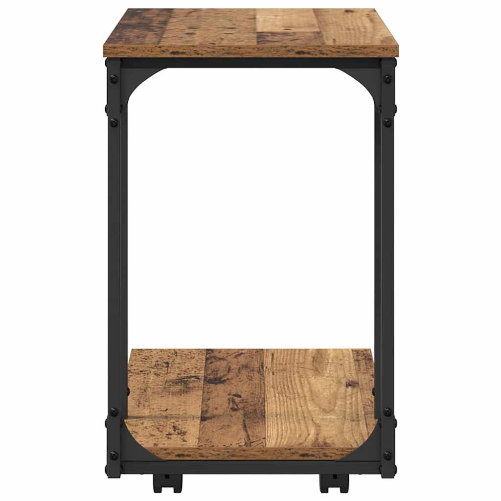 vidaXL Τραπεζάκι Πλευράς με ράφι Παλιό ξύλο 50 x 35 x 55.5 εκ.