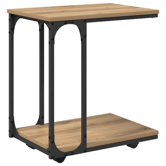 vidaXL Τραπεζάκι Πλευράς με ράφι Artisan Oak 50 x 35 x 55.5 εκ.