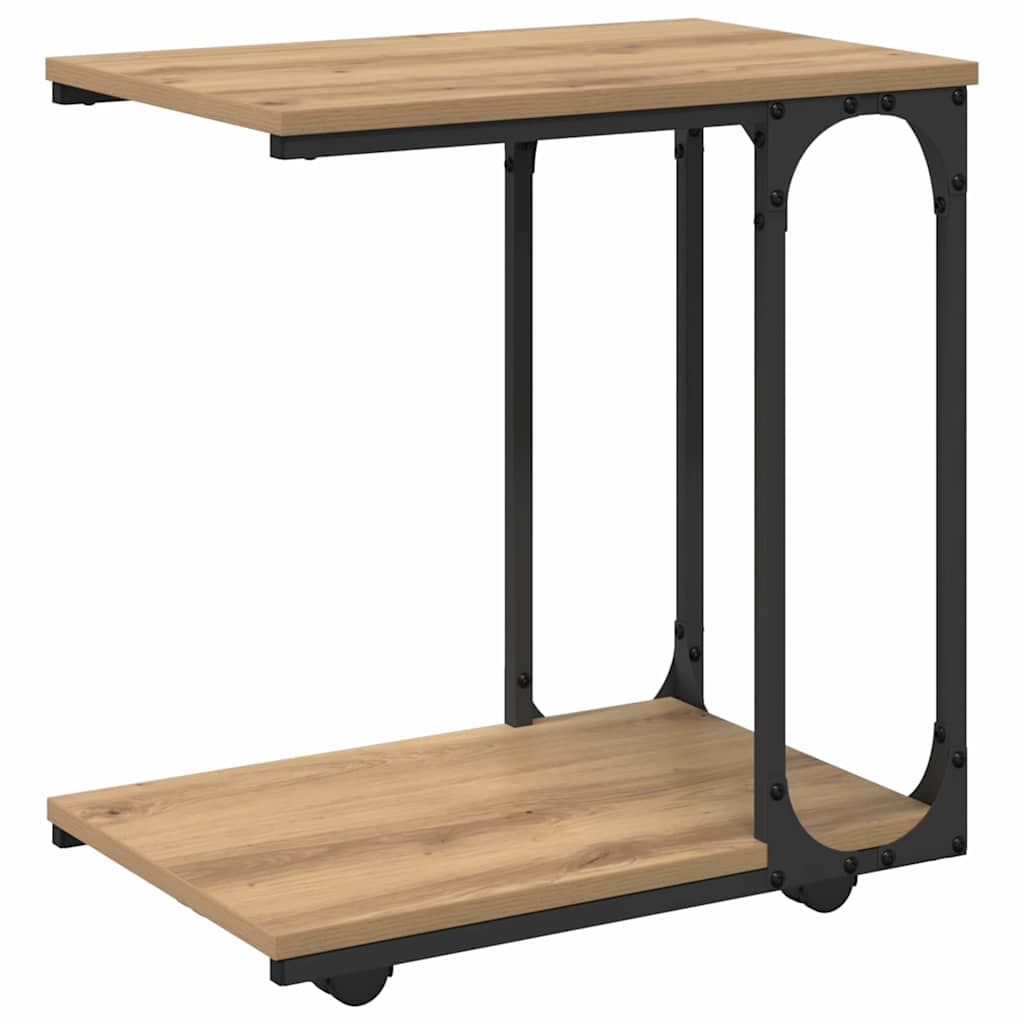 vidaXL Τραπεζάκι Πλευράς με ράφι Artisan Oak 50 x 35 x 55.5 εκ.