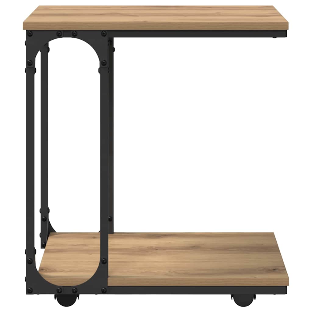 vidaXL Τραπεζάκι Πλευράς με ράφι Artisan Oak 50 x 35 x 55.5 εκ.