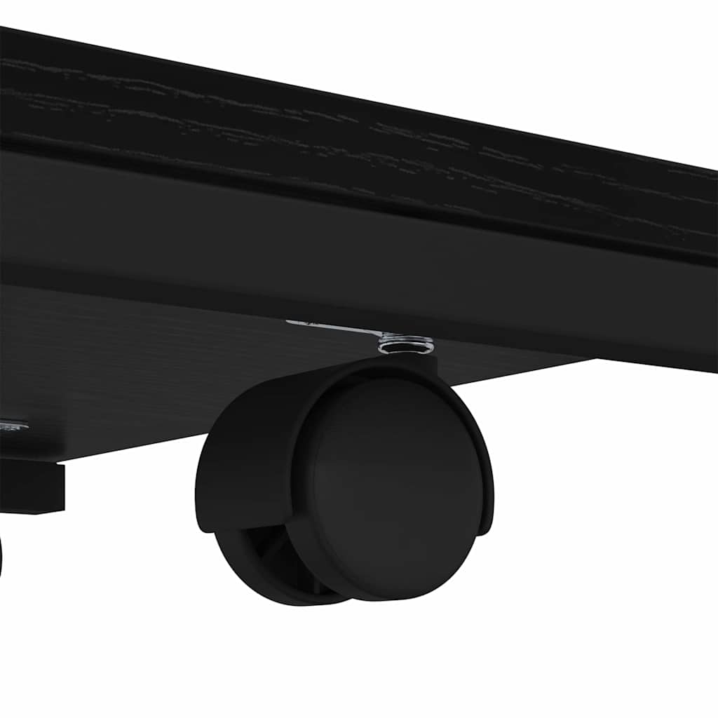 vidaXL Τραπεζάκι Πλευράς με ράφι Μαύρη Οξυά 50 x 35 x 55.5 εκ.