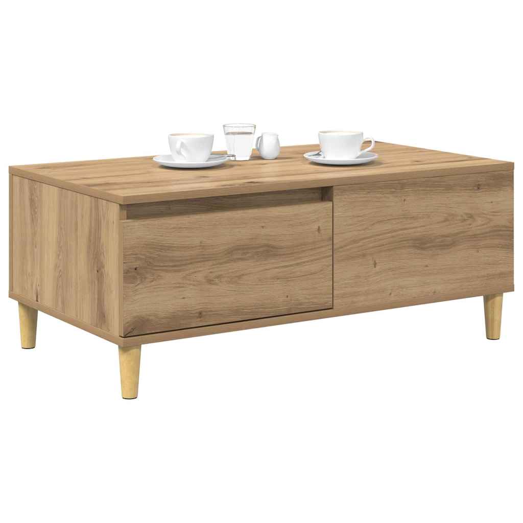 vidaXL Τραπεζάκι σαλονιού με συρτάρι Artisan Oak 90 x 50 x 35 cm