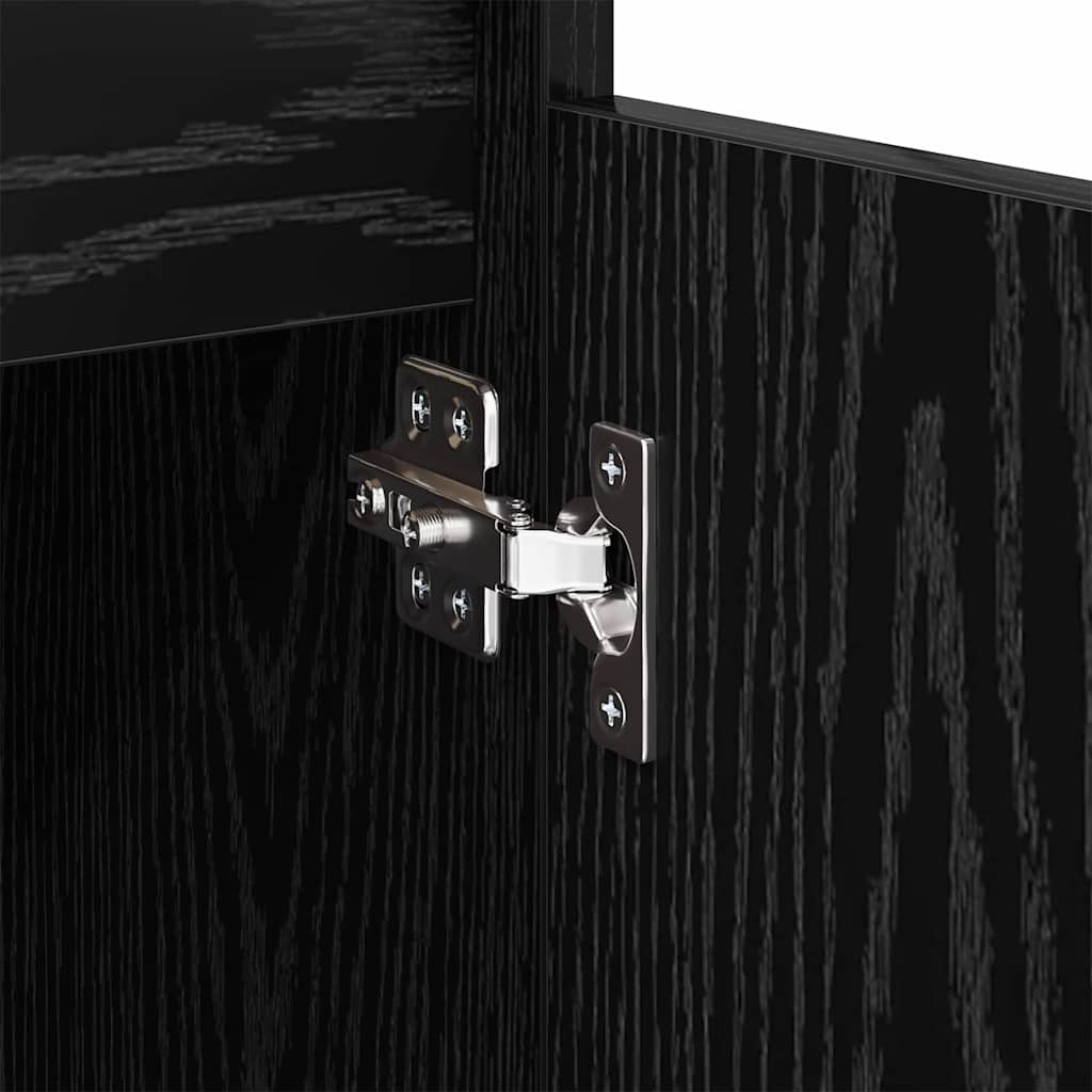 vidaXL Πλαϊνό γραφείο Μαύρη Οξυά 60 x 35 x 70 cm Επεξεργασμένο ξύλο