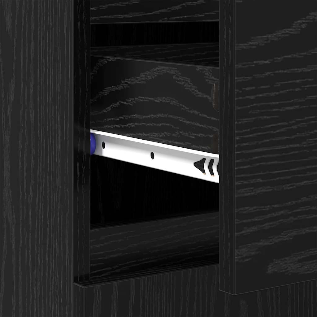 vidaXL Πλαϊνό γραφείο Μαύρη Οξυά 60 x 35 x 70 cm Επεξεργασμένο ξύλο