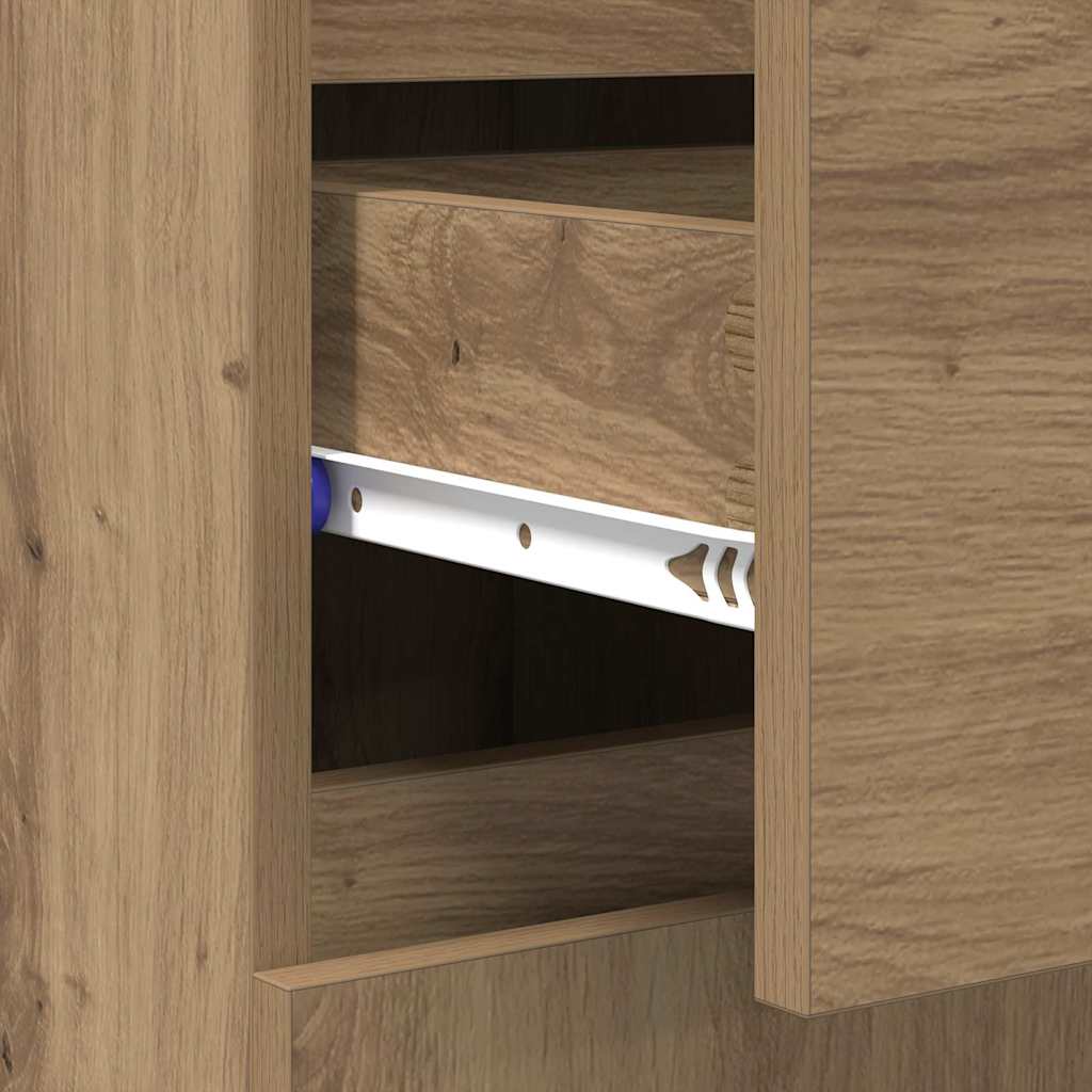 vidaXL Πλαϊνό γραφείο με συρτάρι Artisan Oak 60 x 35 x 70 cm
