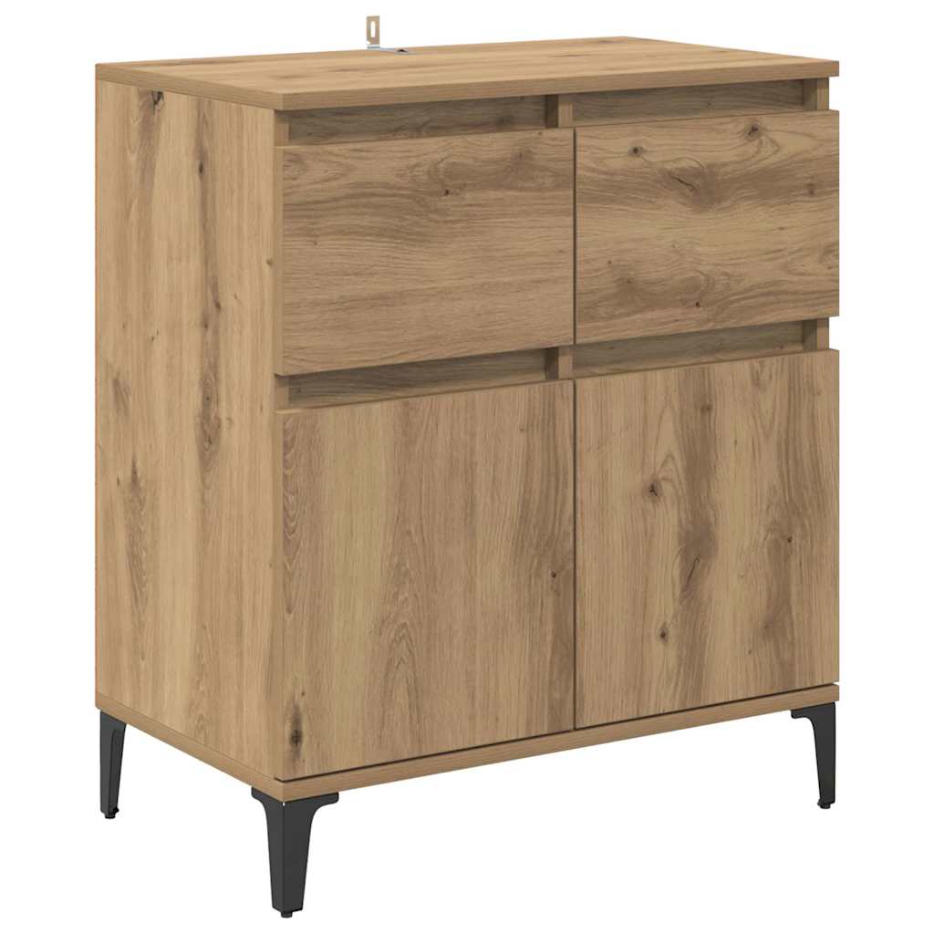 vidaXL Πλαϊνό γραφείο με συρτάρι Artisan Oak 60 x 35 x 70 cm