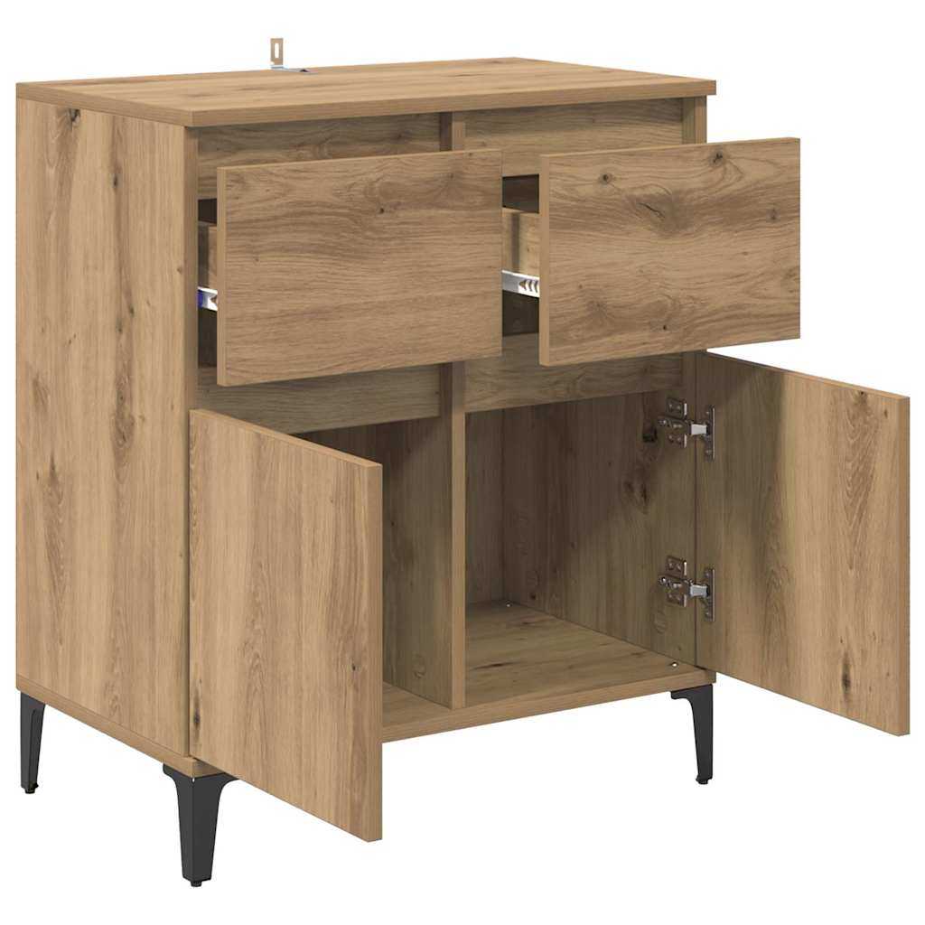 vidaXL Πλαϊνό γραφείο με συρτάρι Artisan Oak 60 x 35 x 70 cm