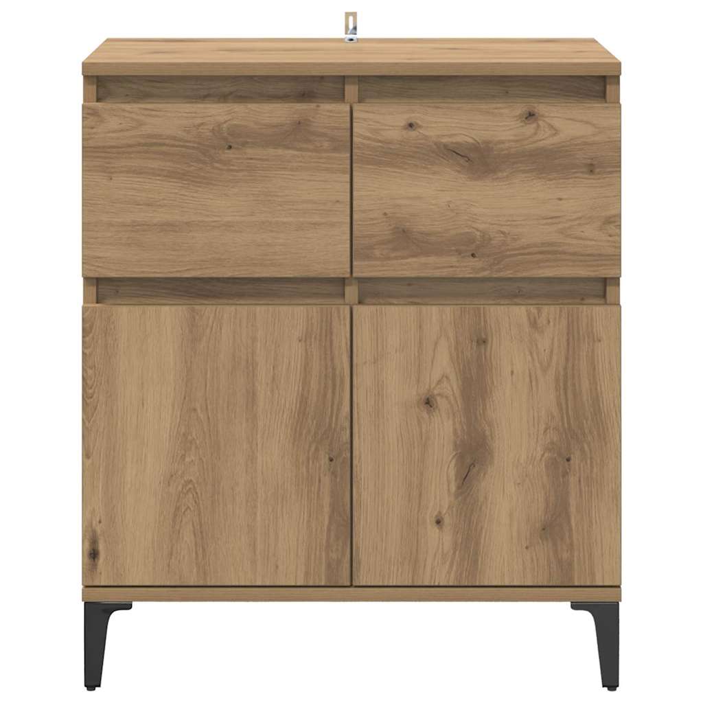 vidaXL Πλαϊνό γραφείο με συρτάρι Artisan Oak 60 x 35 x 70 cm