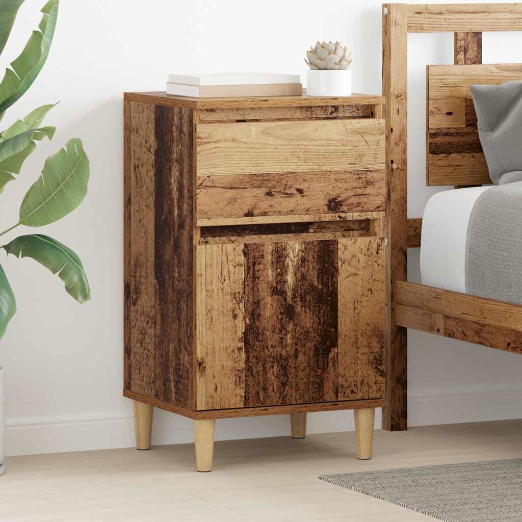 vidaXL Κομοδίνο 2 pcs Παλιό ξύλο 40 x 35 x 70 εκ. Επεξεργασμένο ξύλο