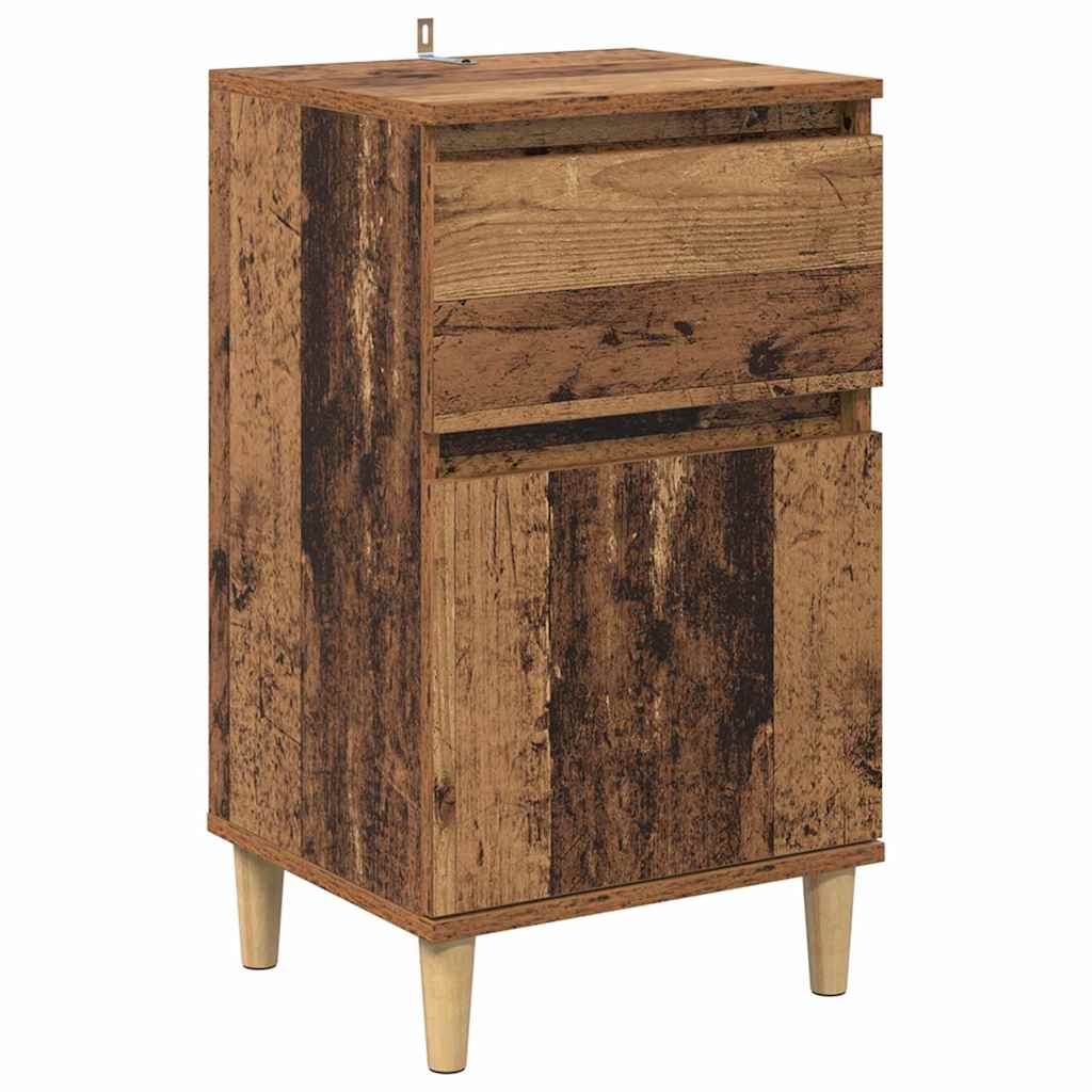 vidaXL Κομοδίνο 2 pcs Παλιό ξύλο 40 x 35 x 70 εκ. Επεξεργασμένο ξύλο
