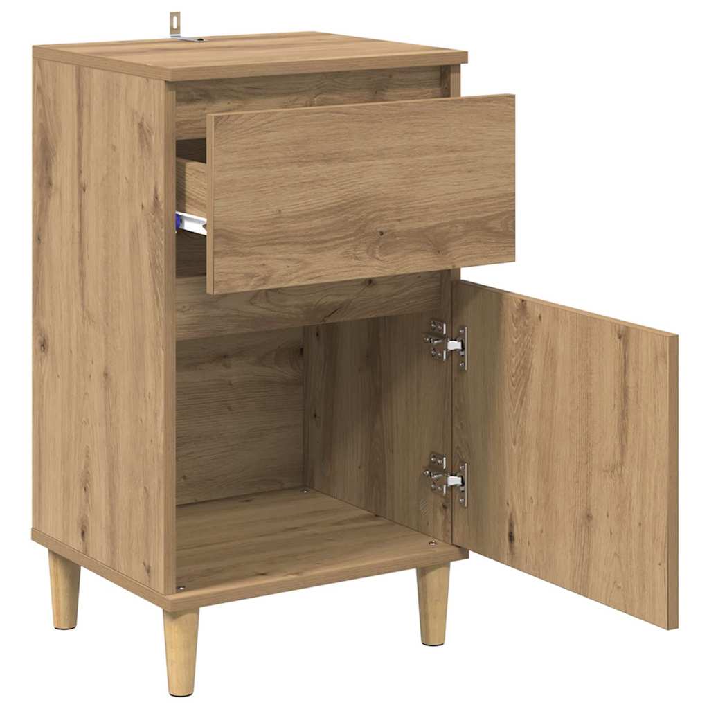 vidaXL Κομοδίνο 2 pcs Artisan Oak 40 x 35 x 70 εκ. Επεξεργασμένο ξύλο