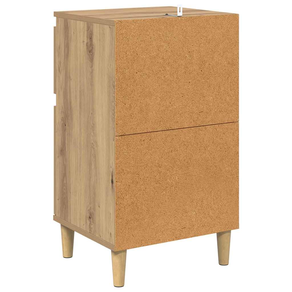 vidaXL Κομοδίνο 2 pcs Artisan Oak 40 x 35 x 70 εκ. Επεξεργασμένο ξύλο