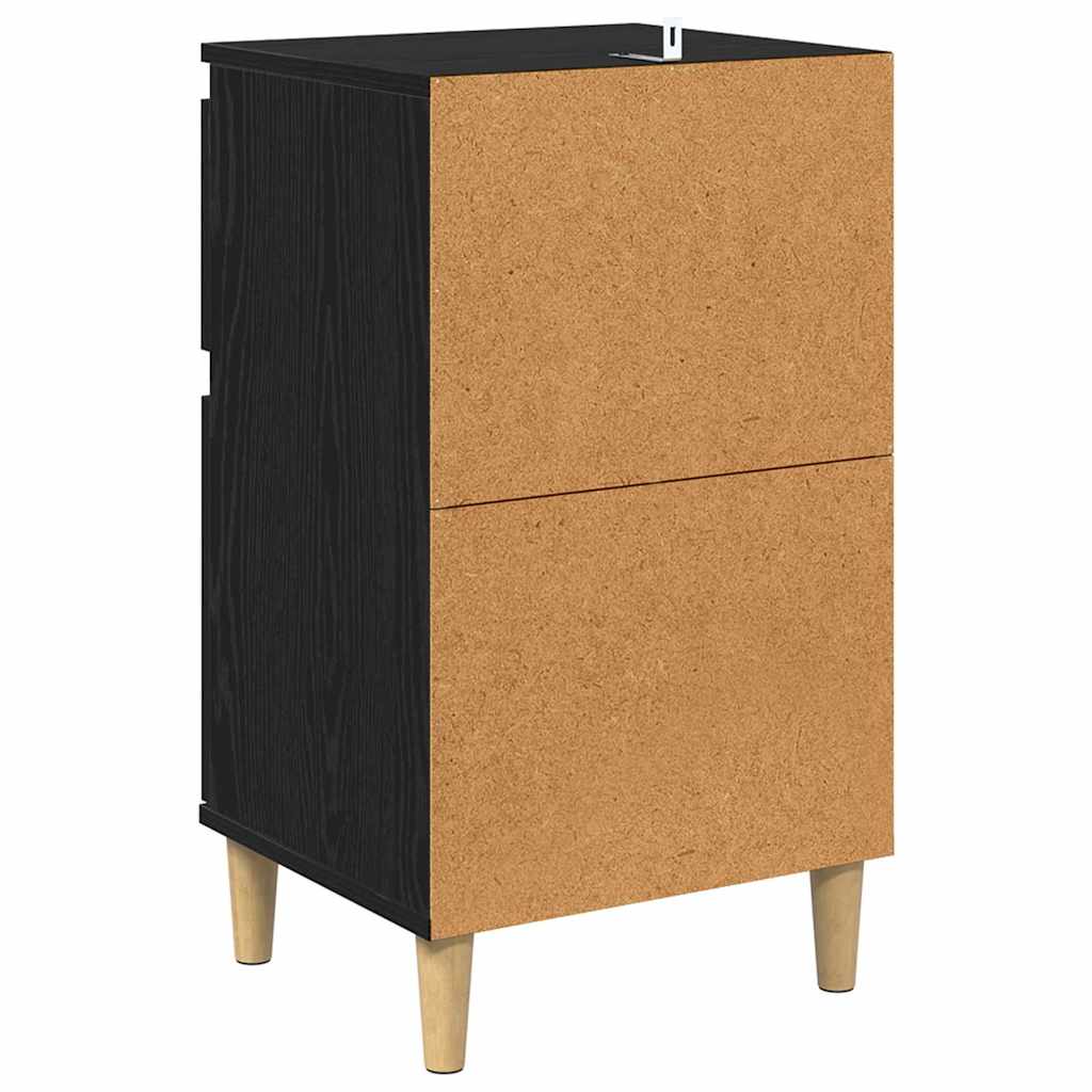 vidaXL Κομοδίνο Μαύρη Οξυά 40 x 35 x 70 εκ. Επεξεργασμένο ξύλο